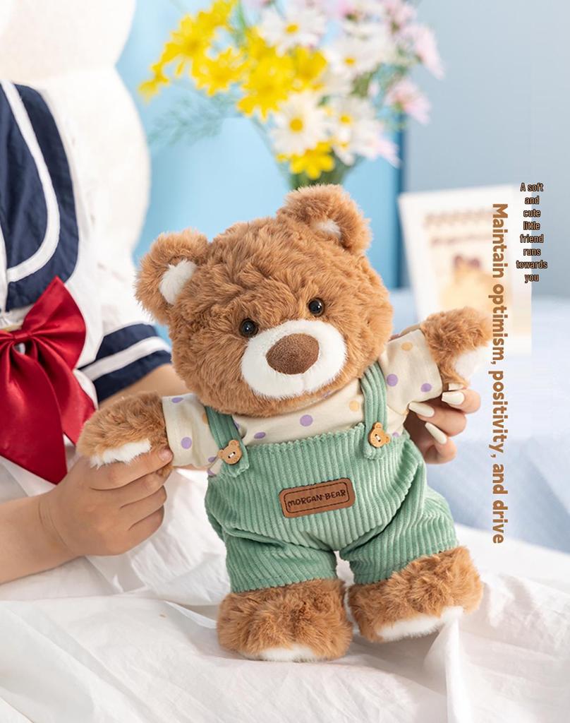 High-Quality Wearable Teddy Bear Plush Doll for Kids and Couples - Cute Dress Design, Perfect Birthday Gift