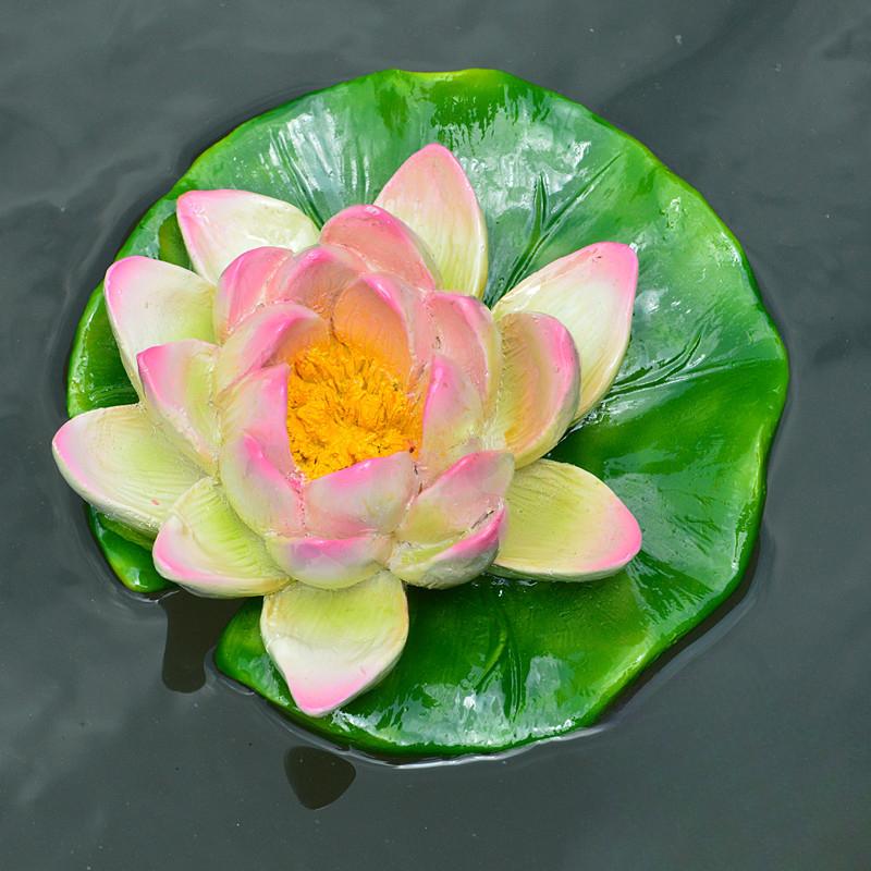 Resin Floating Frog Turtle Fish Pond Flowing Water Fountain Water Surface Lotus Flower Decoration Resin Crafts Floating Crafts