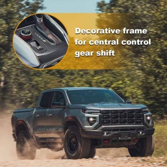 For -2025 Chevy Colorado Carbon Fiber Center Console Gear Shift Panel Cover