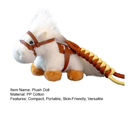 Flauschiges Pony Schlüsselanhänger Spielzeug Glücksgeld Pferd Plüsch Anhänger für Rucksack Jahr des Pferdes Maskottchen Puppe Kindergeschenk