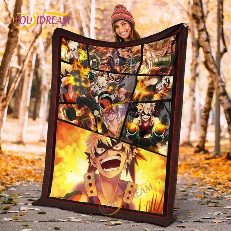 Katsuki Bakugo My Hero Academia Flanelldecke Midoriya Izuku Schlafsofa Plüsch Anime Merch Shoto Todoroki Manga Bettwäsche Decke