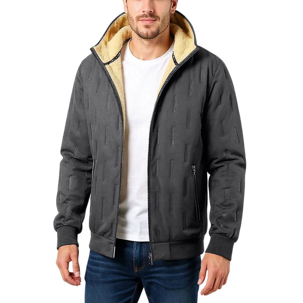 Men's  Adding Fleece  Thickened  Keep Warm  Cotton-Padded Jacket  Coat