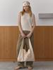 Elssibeui Diagonal Buttons Sleeveless Knit_Ivory