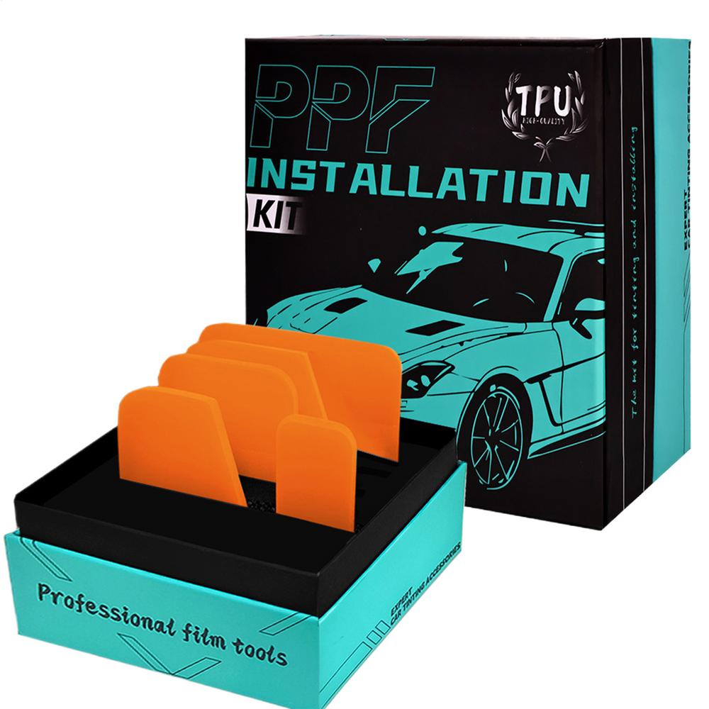 Car Film Wrap Tool Kit Window Tint Tools Car Wrap Installation Scraper 5 Pieces Car Wrapping Detailing Scraper Car Accessories