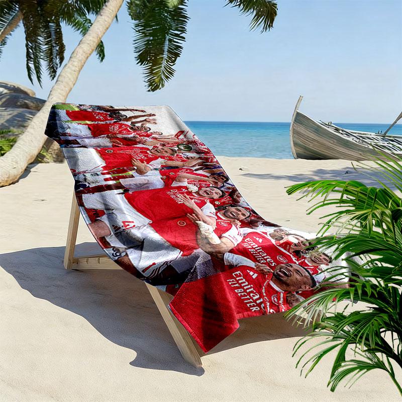 Arsenal Players Print Beach Towel, Large Soft Quick Dry Towel for Beach Camping Swimming