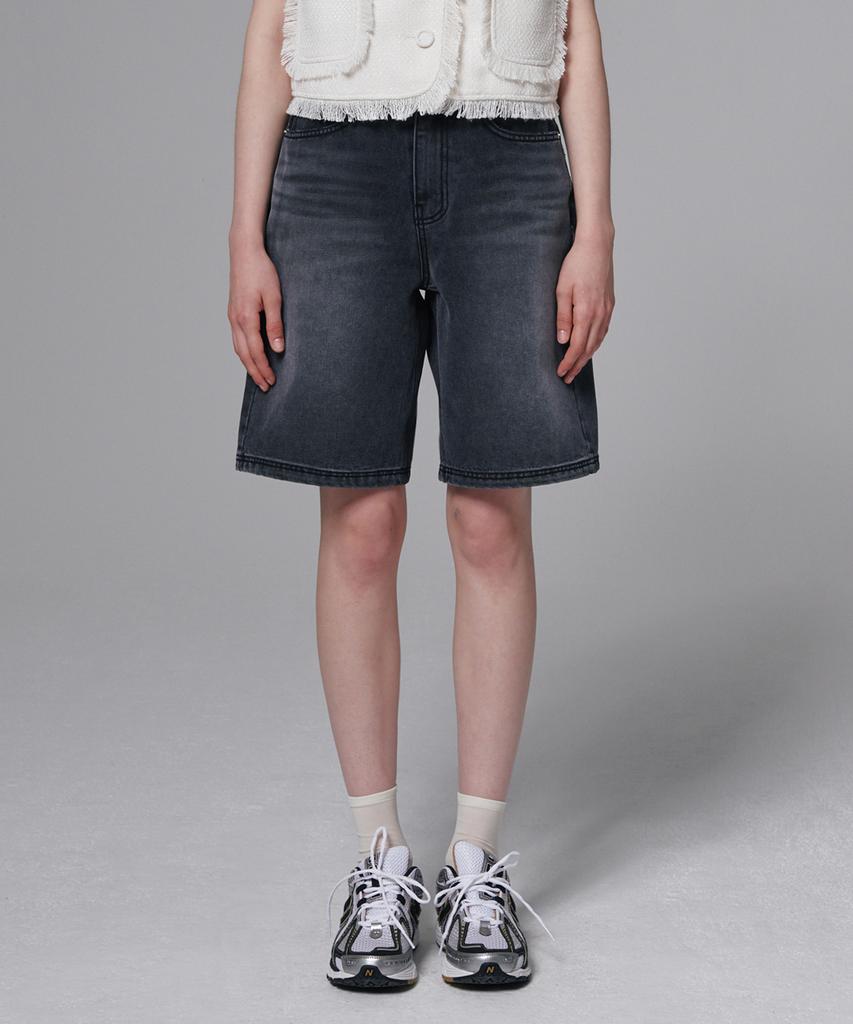 Aussel Bermuda Denim Jeans Dark Grey
