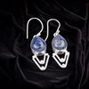 Boucles d'oreilles élégantes en argent sterling 925 et pierre gemme sodalite pour anniversaire EE-39-29