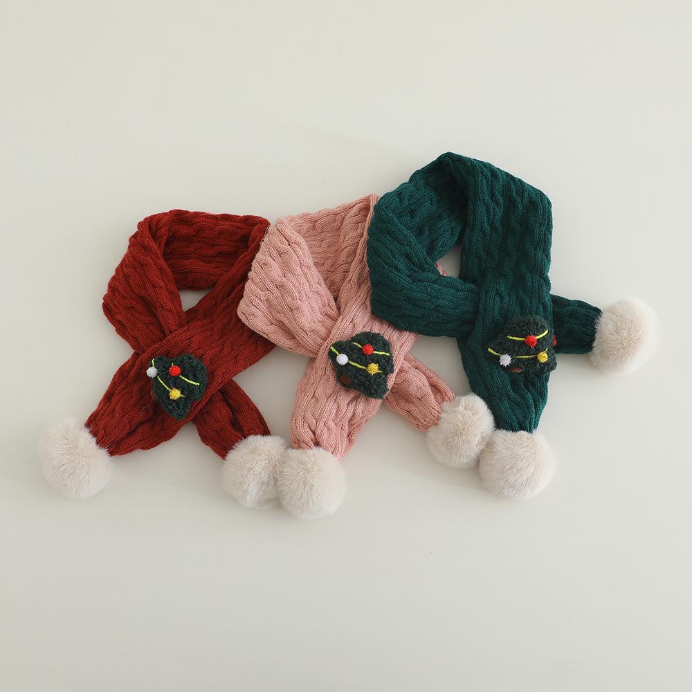 Children's Autumn & Winter Pom-Pom Knit Scarf - Warm, Cute, Cold-Proof Neck Protector