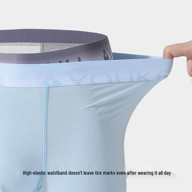 YOUKESHU Men's Modal Silk Blend Boxer Briefs (4-Pack)
