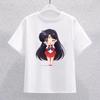Sailor Moon Children Cotton Tshirt Cartoon Print Short Sleeve Tees Kawaii Pullover Girls Summer Casual Tops Kids Birthday Gifts