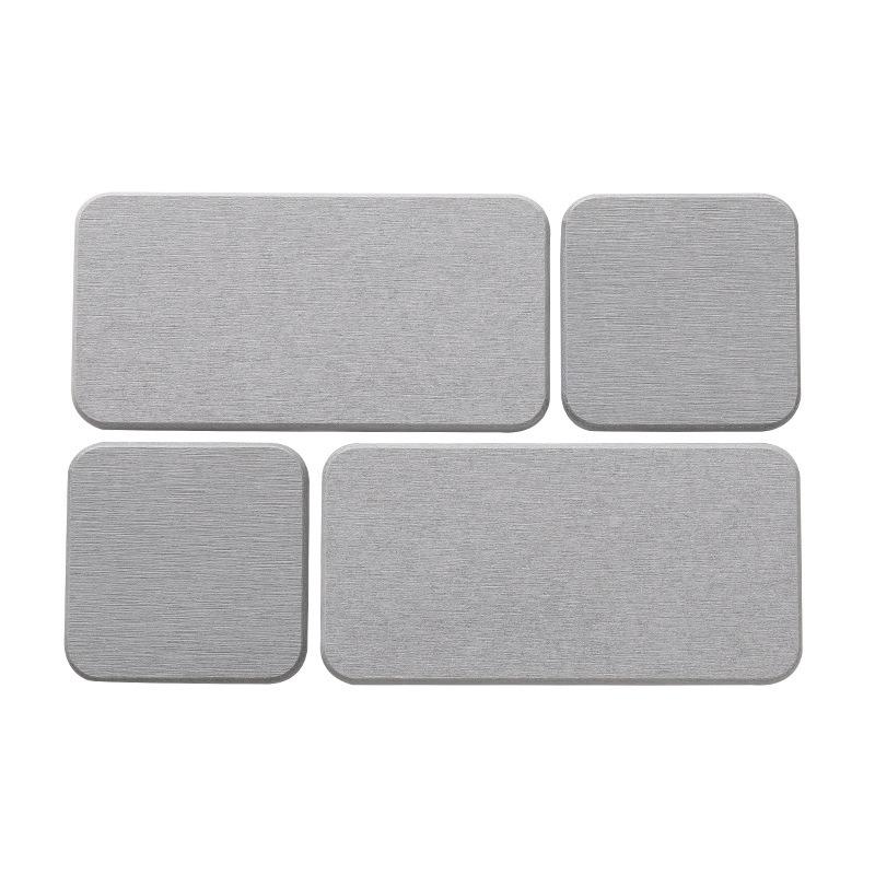 4PCS Stone Drying Tray for Bathroom Sink and Kitchen Counter, Fast Drying Diatomite Stone Sink Tray,Stone Soap Tray,Vanity Tray