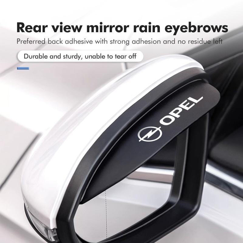 AAIW1 2Pcs Car Rearview Mirror Rain Eyebrow PVC Rearview Mirror Rain Snow Blocker For Opel Astra G H J K F Corsa D Zafira B Insignia
