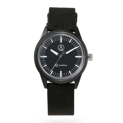 Watch Cue & Cue Smile Solar Solar Analog Waterproof Watch R00A-005JK Black