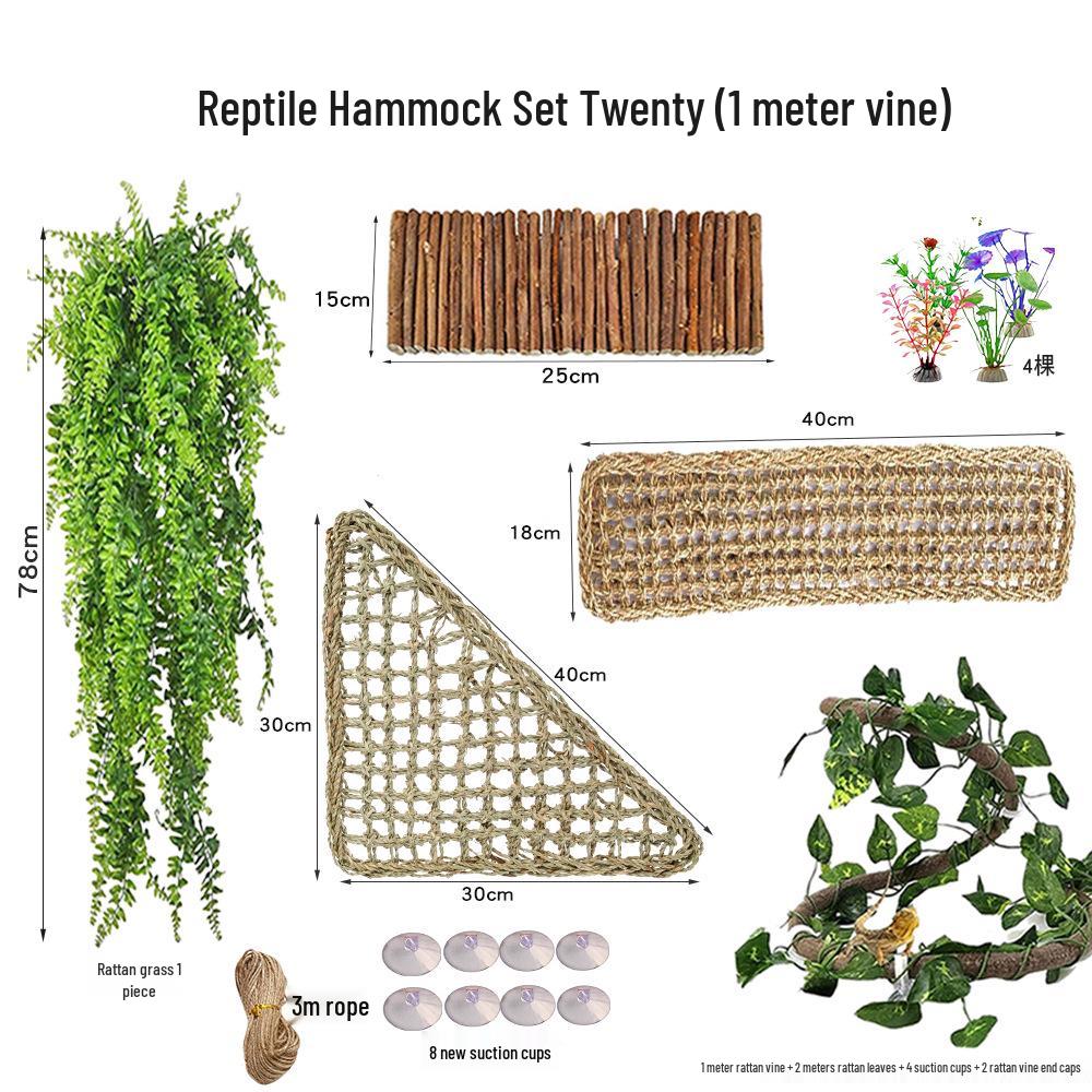 Reptile Habitat Decor: Simulation Vine with Lizard, Chameleon, Snake & Gecko Climbing Features