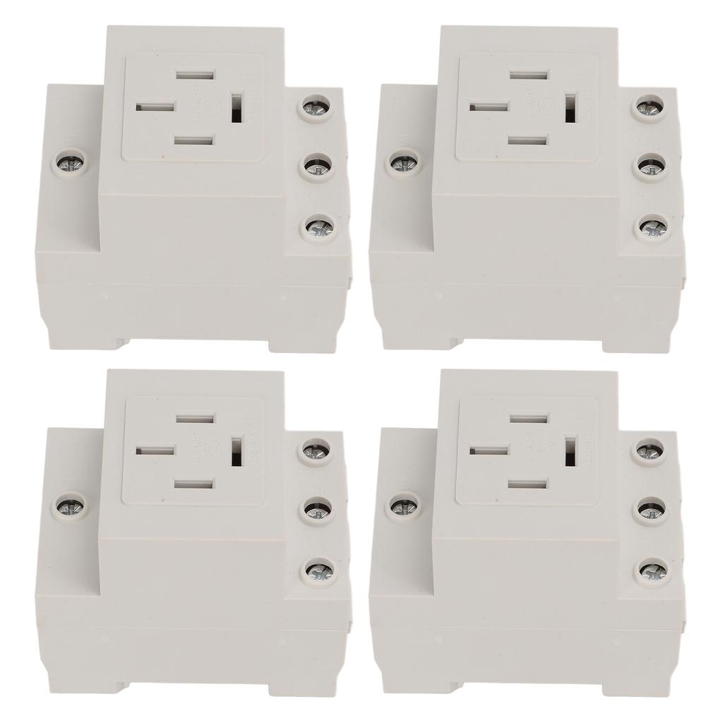 Steckdosen-Timer Schwer entflammbares Material Hohe Überlastkapazität Einfache Installation Elektrische Steckdose 440VAC30‑416(4 Stück)
