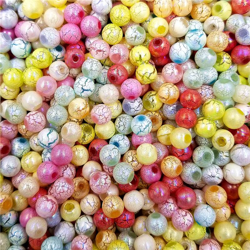 

50 шт., 10 мм, акриловые бусины ярких цветов с отверстием, фурнитура «сделай сам», модный материал ручной работы