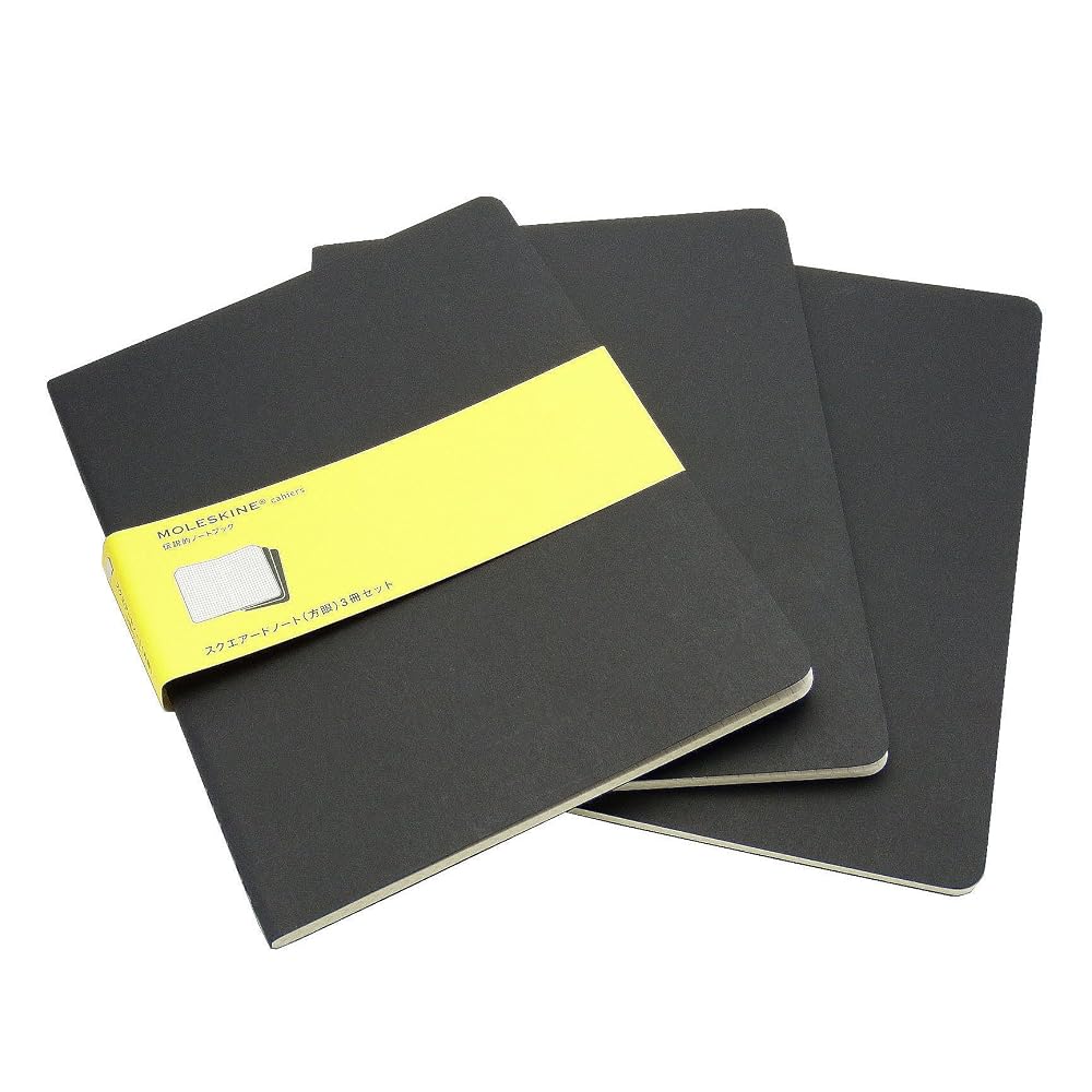 Moleskine Cahier Journal Notebook, Grid Lined, QP322 XL, Black