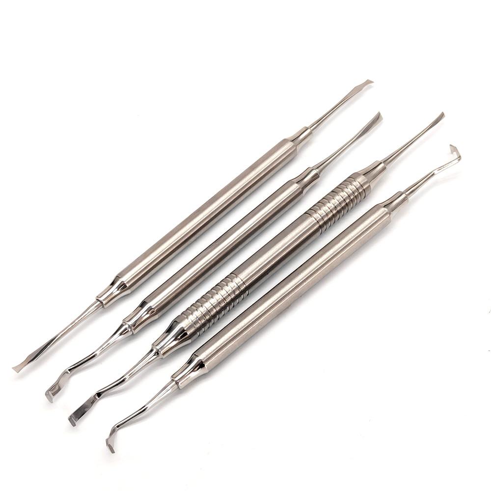 Dental ben skrape Dental Ochsenbein meisel Doble ender Tannben kniv Splitt graft Oral kirurgisk verktøy Rustfritt stål Tannlegeverktøy