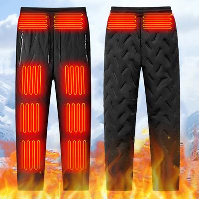 Unisex Heated Pants 10-Heating Zones Electric Heated Trousers 3-Temperature Mode Heating Warmer Pants For Outdoor Camping Skiing