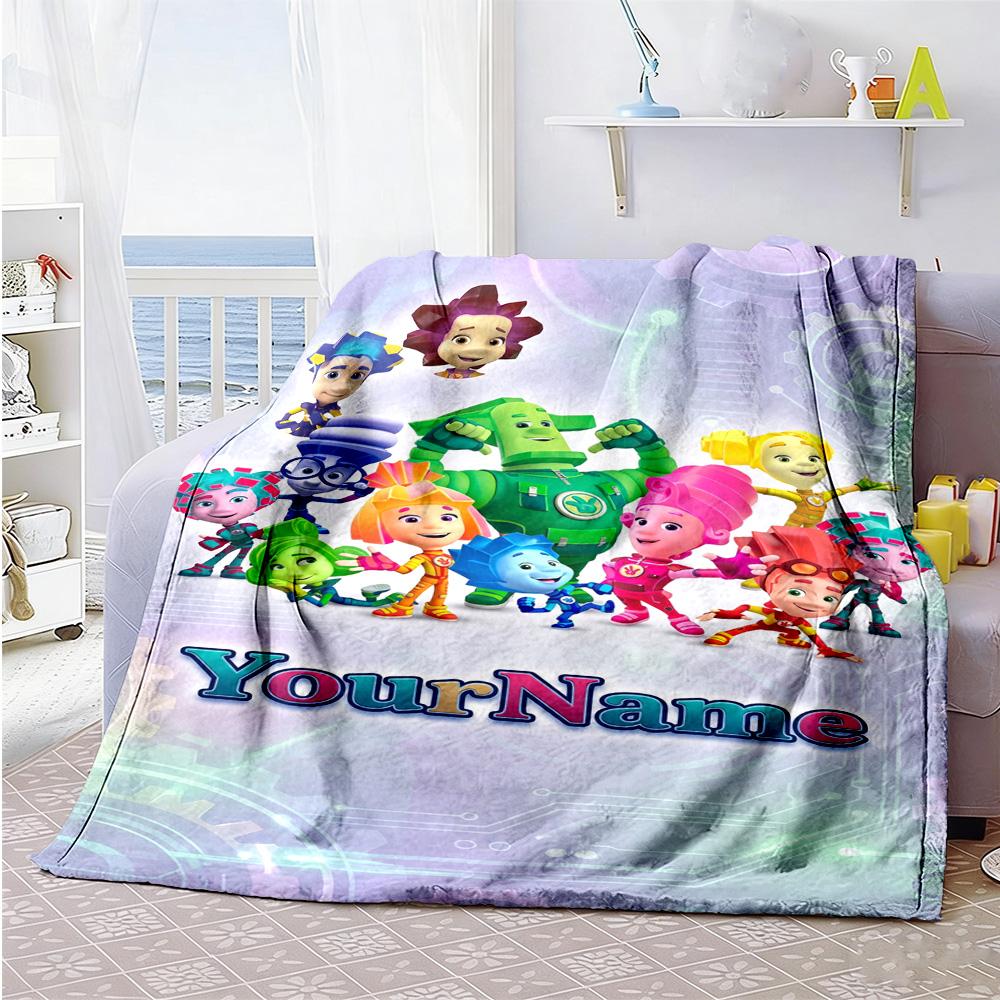 Fixies Customize Your Name Blanket Cozy Personalized Blanket Warmthful Decor Great for Office Chair Couch Seaside Bed Four Seasons Universal