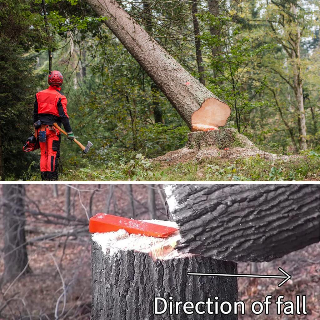 3Pcs Felling Wedges Plastic Chainsaw Wedges Spiked Wear Resistant Tree Cutting Wedges Logging Supplies Safety Woodcutting Tool