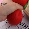 Adults Stress Ball 1/2/3Pcs Relief Strawberry Squeeze Toy Slow Rebound Simulated Fake Fruit Fidget Anti-anxiety Sensory Decompression Tool Gadget