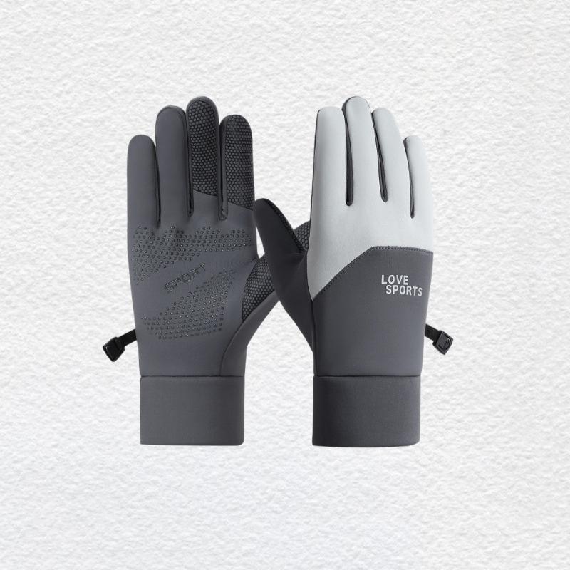Windproof And Waterproof Outdoor Gloves Touch Screen Thumb And Index Finger Fingertips Warm Gloves For Running Cycling