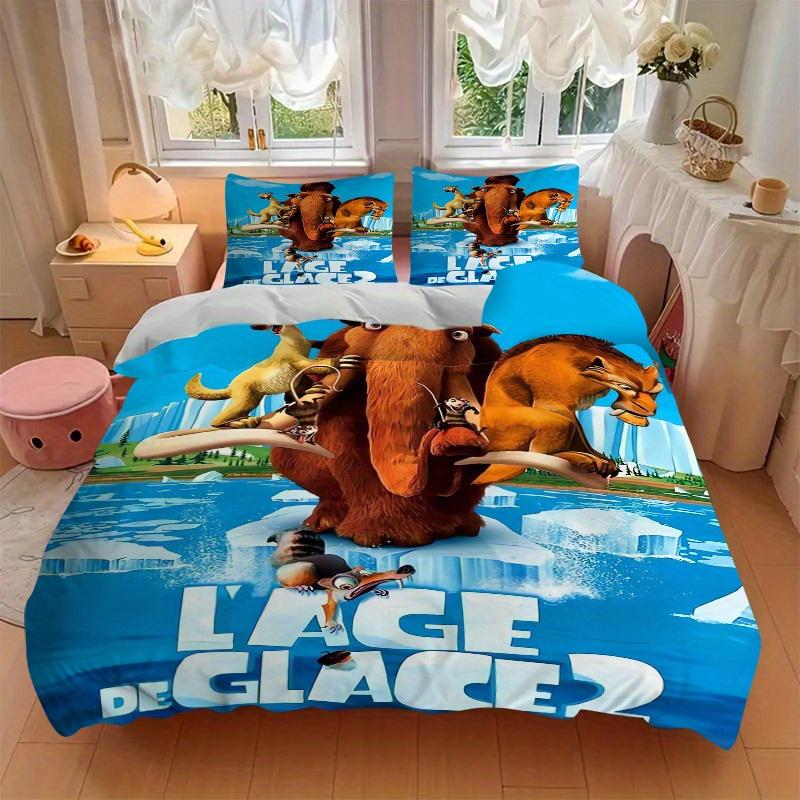 3pcs Ice Age 2 Adventure Bedding Set Includes Quilt Cover and Pillowcases, Suitable for All Seasons Q050