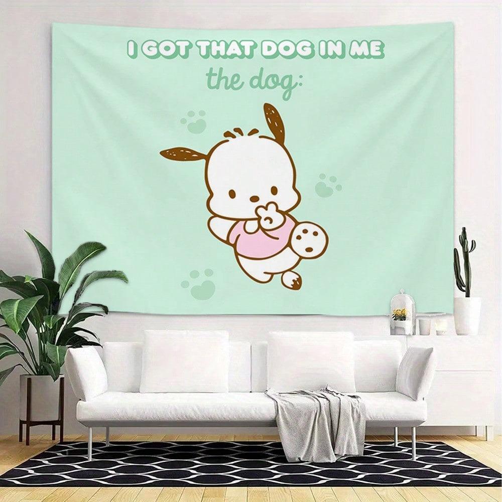 

Sanrio PomPomPurin Decorative Background Cinnamoroll Banner Pochacco Printed Tapestry Cartoon Cute Wallpaper Home Decoration 74x94cm(29x37in)