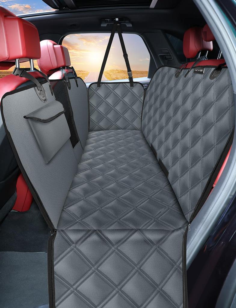 KYG Haustier Auto Universell Passt Alle Hinten Sichtbar Netz Enthält Leine Zur Verhinderung Einfach Blau Grau Sitz, Version, Fahrzeuge, Sitz, Fenster, Ausbruch,