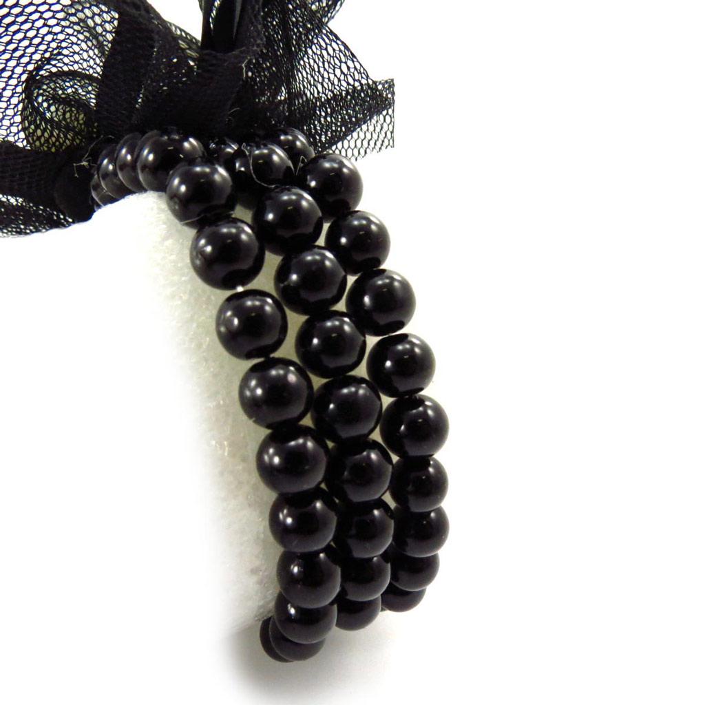 Les Trésors De Lily [J6931] - Black 'Scarlett' Designer Bracelet