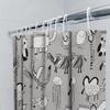 Cute Animal Shower Curtain Forest Deer Fox Rabbit Pattern Bathroom Decor Waterproof Home Textile Room Divider