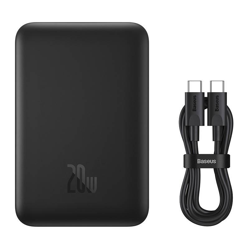 Magnetic Power Bank Baseus Magnetic Mini 10000mAh, USB-C 20W Magsafe (Black)