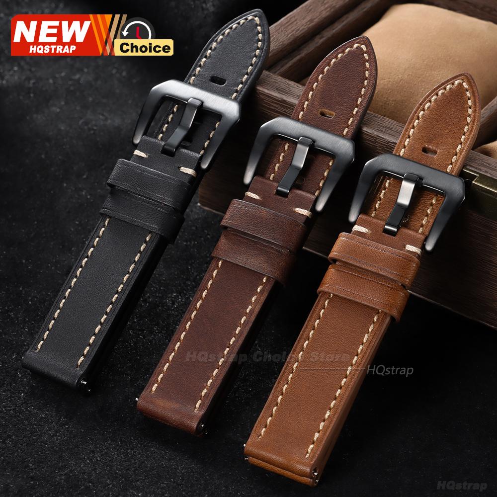 Vintage Wrist Watchband 18mm 20mm 22mm 24mm Universal Women Men Wristband Bracelet Smartwatch Leather Sport Wristbelt Accessory