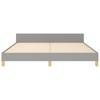 Bed Frame with Headboard Light Grey 180 x 200 cm Fabric