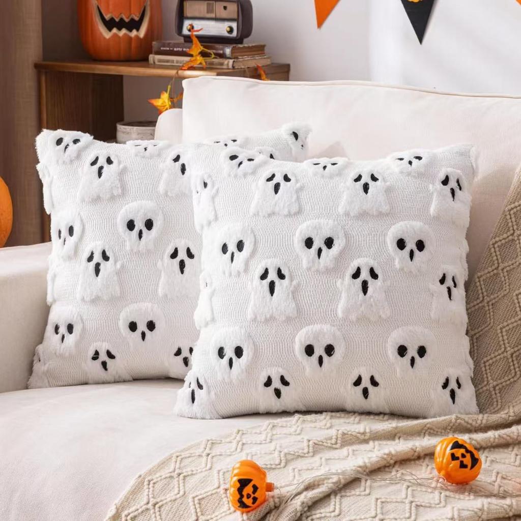 Halloween Cover 45*45 cm Decorative Square Cushion Case for Couch, Sofa, Party, Restaurant Decor - No Insert