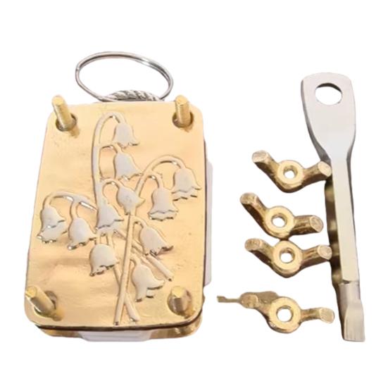 Mini Blomsterpresse Nøglering Metal Bærbar Mikroblomster Tørrepresse Sæt med 20 Papir Håndlavet Blomsterbevaringsværktøj til Vandreture