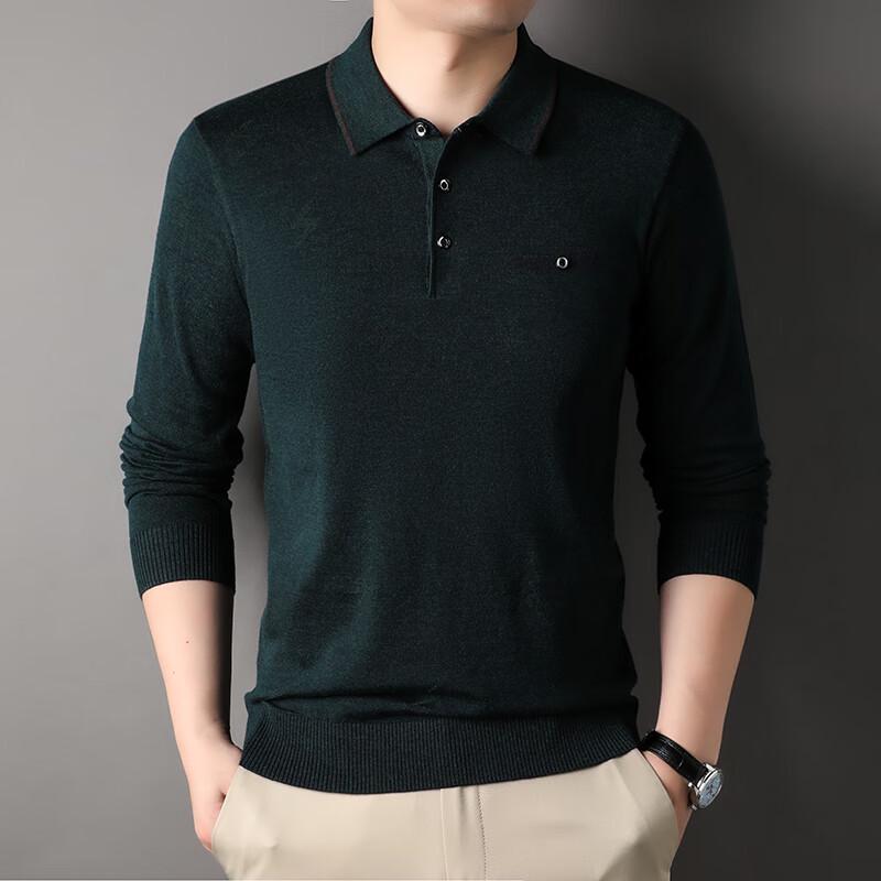 

Men s Thickened Lapel Knit Pullover 180