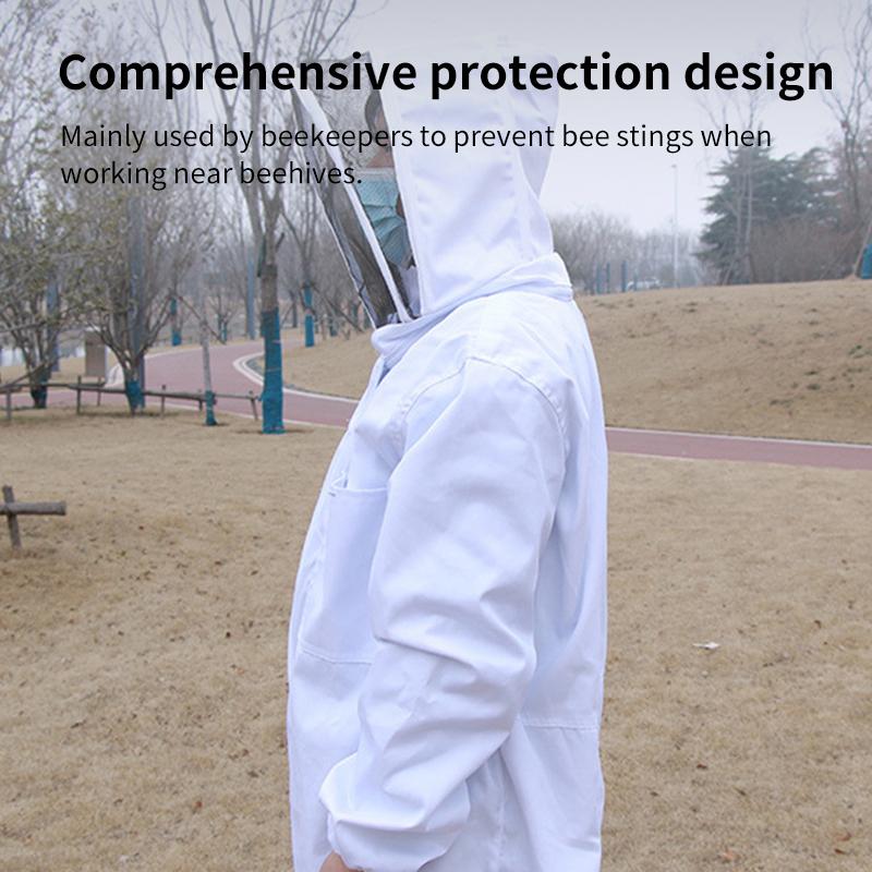 Beekeeping tools beekeeping tools beeproof clothing white beeproof clothing one-piece bee clothing cotton bee protective clothin