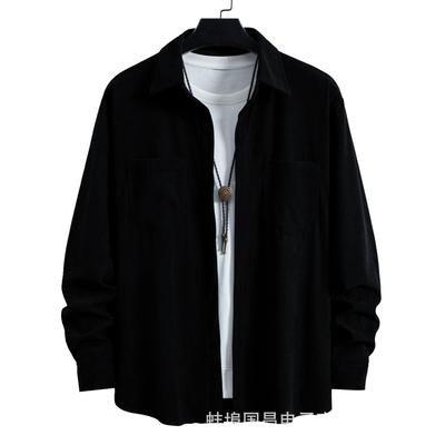 Men's Corduroy Jacket Casual Fashion Outerwear Spring Autumn Comfortable Shirt Style Lightweight Men's Clothing