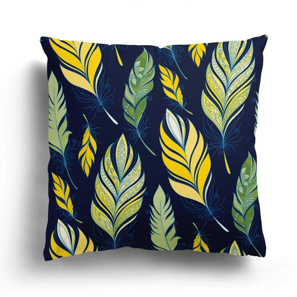 Retro Ethnic Totem Plush Pillowcase Home Sofa Cushion Cover Cartoon Pattern