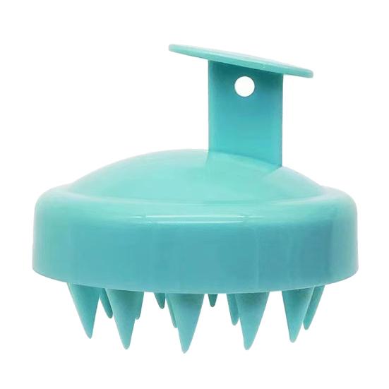 

Shampoo Brush Ergonomic Handle Soft Silicone Scalp Scrubber Stimulates Scalp Acupoints Promotes Blood Circulation Spa Scalp Massager Brush циан