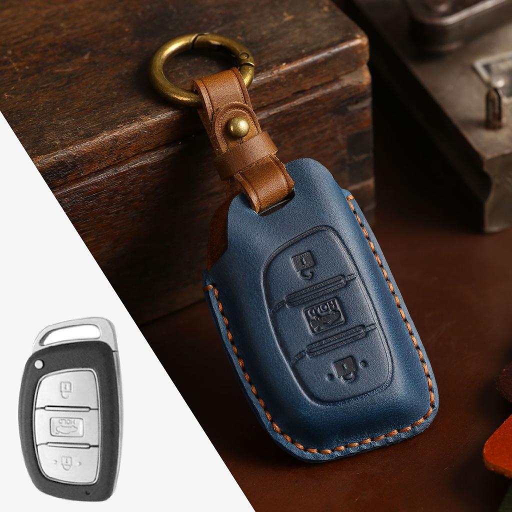 Leather Key Bag Is Suitable For Modern Key Bag Ix35 Pure Handmade Mad Horse Leather Car Key Bag Cover.