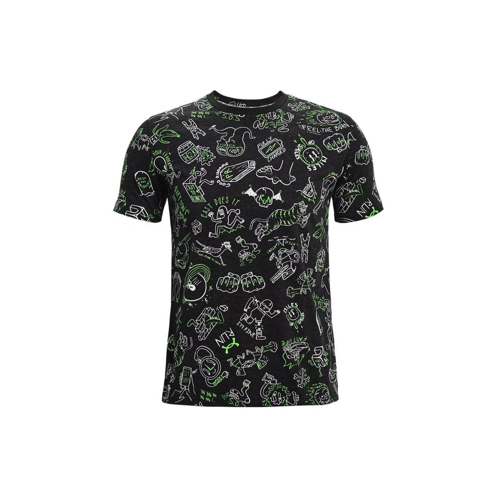 Under Armour Ua Your Face Off Print Crew Neck T-Shirt Men T-Shirts Black 1361484-001