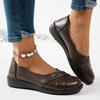 New Large-size Metal-studded Leather Shoes, Women's Chic Low-heeled Loafers