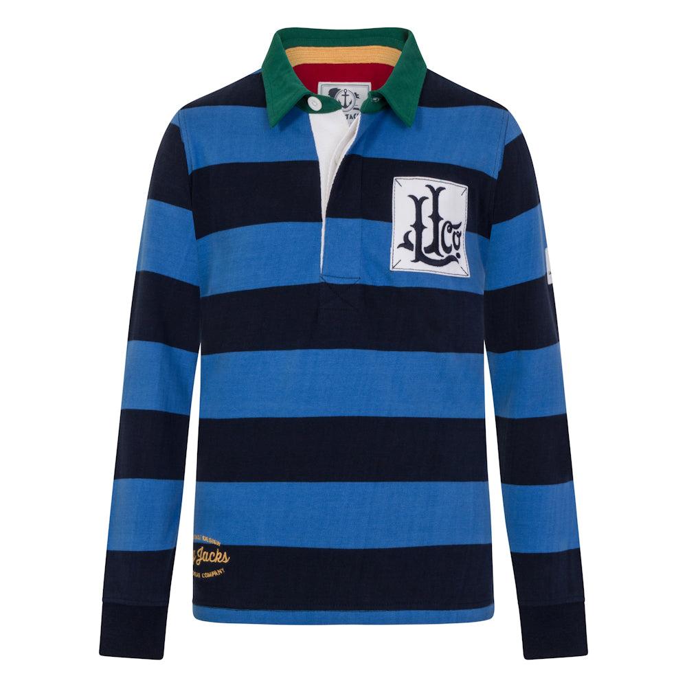 Lazy Jacks Boys Contrast Striped Rugby Shirt