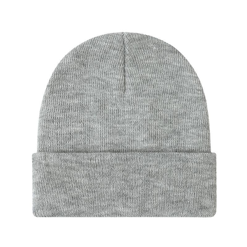 Gram solid color light board knitted hat men's autumn and winter hat women's warm cold hat casual versatile wool hat