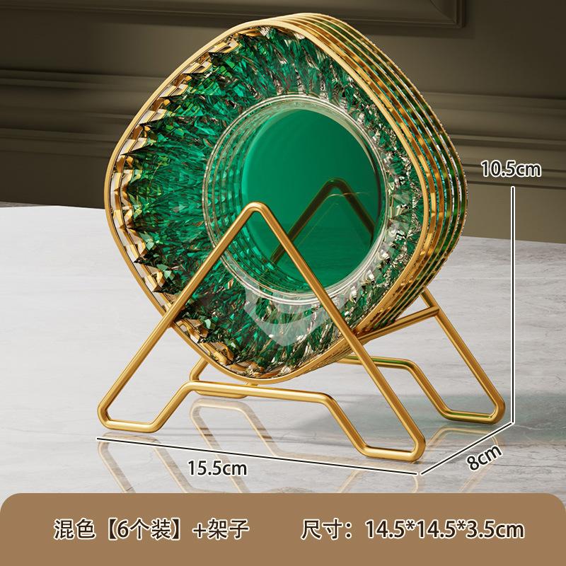 Transparent Fruit Plate, Living Room Household Coffee Table, Snacks, Candy Box, Grid Dried Fruit Plate, Nut Plate