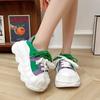 8.5CM Women Comfortable Vintage Breathable Star Sneakers Fashion Thick Heel Cute Sneakers Casual Running Platform Sport Shoes