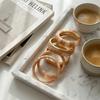 Vintage Enamel Irregular Geometic Bangles for Women Elegant Chunky Wrist Bracelets Vacation Stacked Unique Jewelry Gift